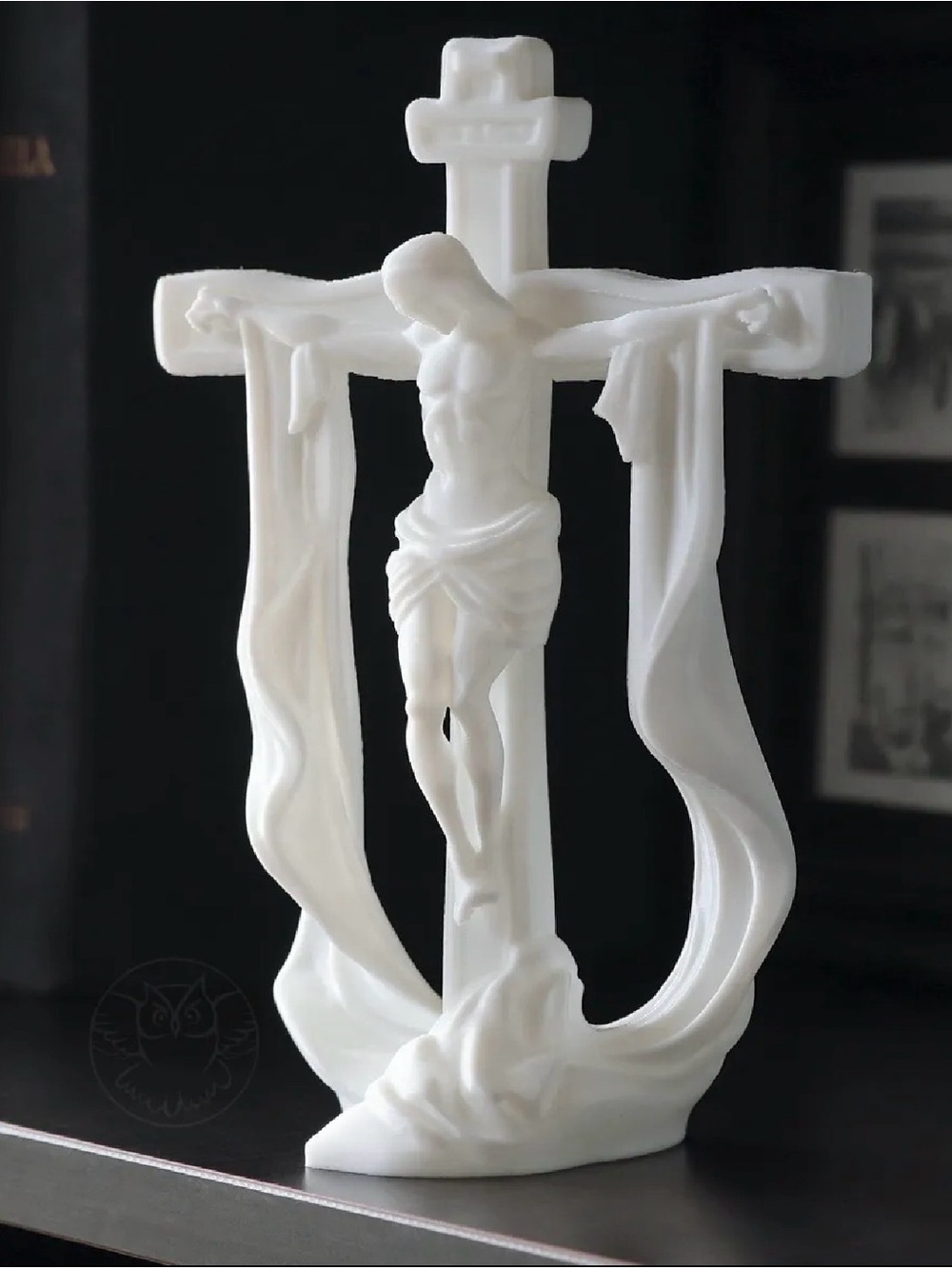 White Crucifix 16cm tall 11 cm wide